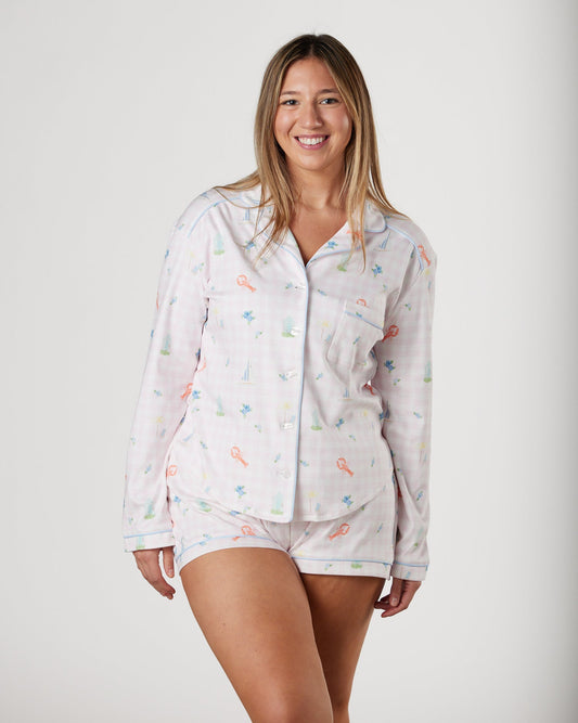 Lobster Long Sleeve Shorts Set